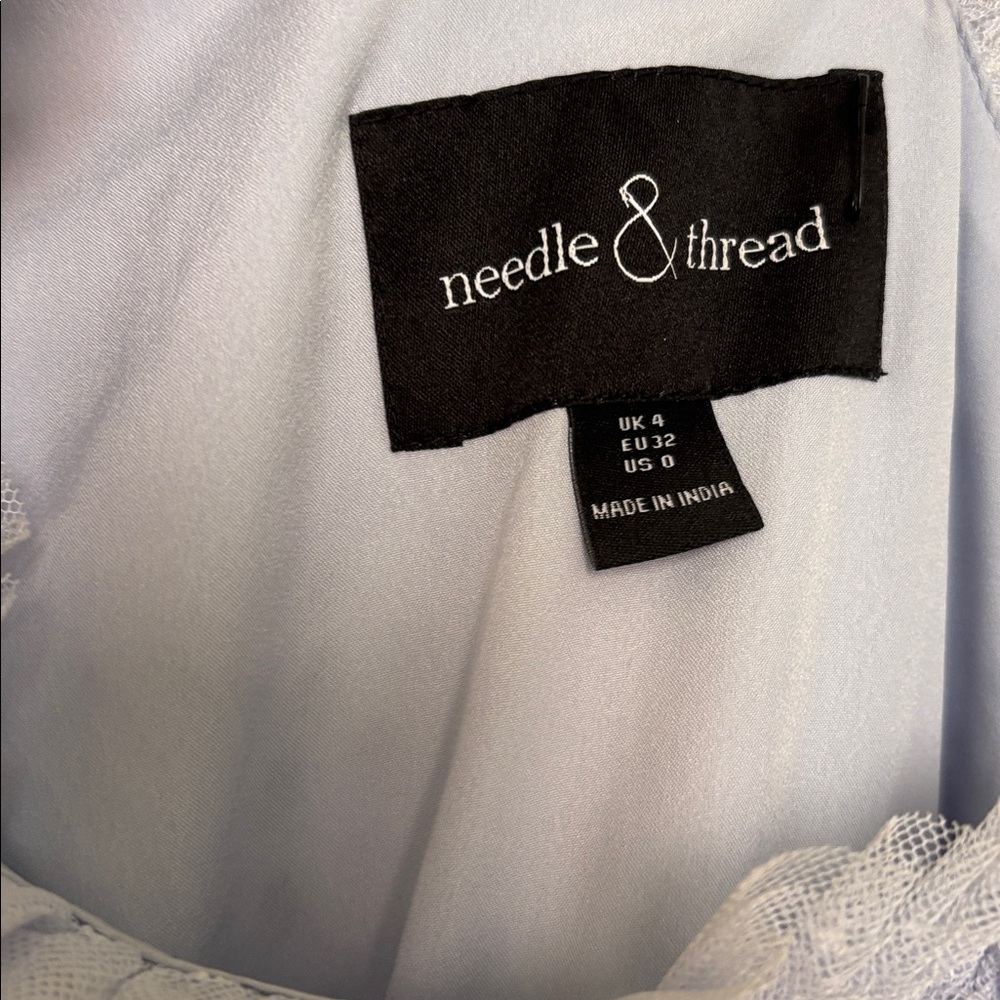 Needle & Thread One-Shoulder Blue Mini Dress - Picture 4 of 12